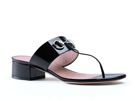 gucci black patent sandals|Altro.